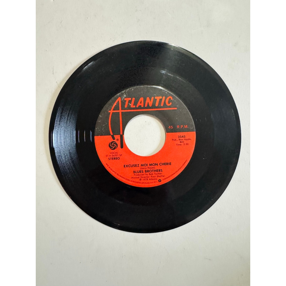 1978 Atlantic Records 45 RPM Blues Brothers “Soul Man / Excusez Moi Mon Cherie”